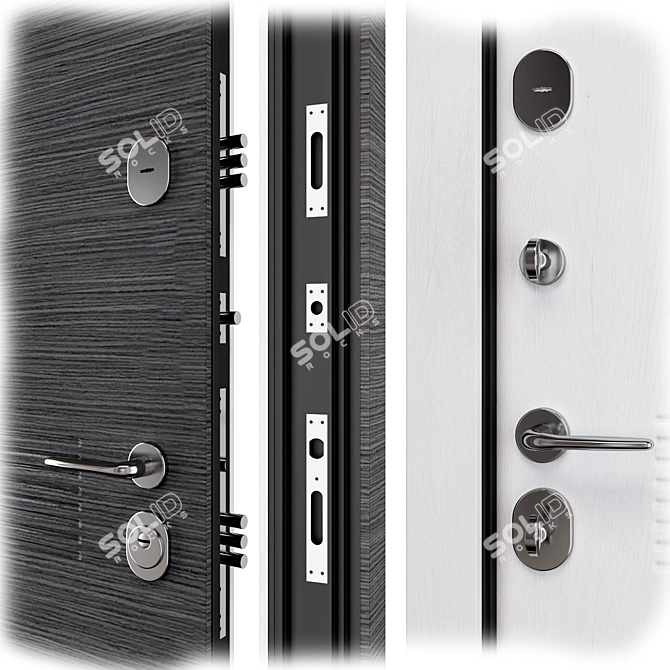 Steel Entry Door B-83 (Bulat) 3D model image 2