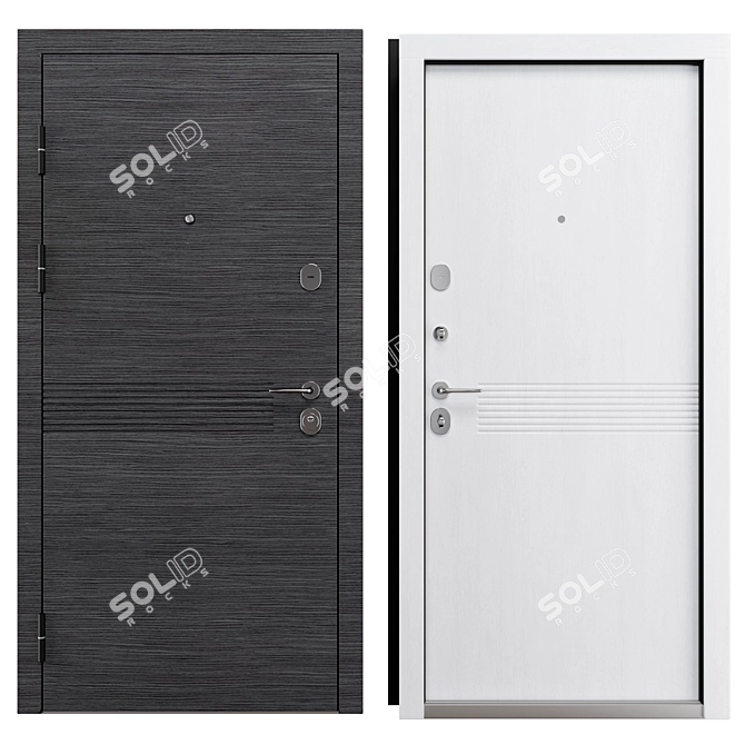 Steel Entry Door B-83 (Bulat) 3D model image 3
