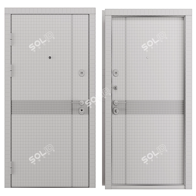 Steel Entry Door B-83 (Bulat) 3D model image 4