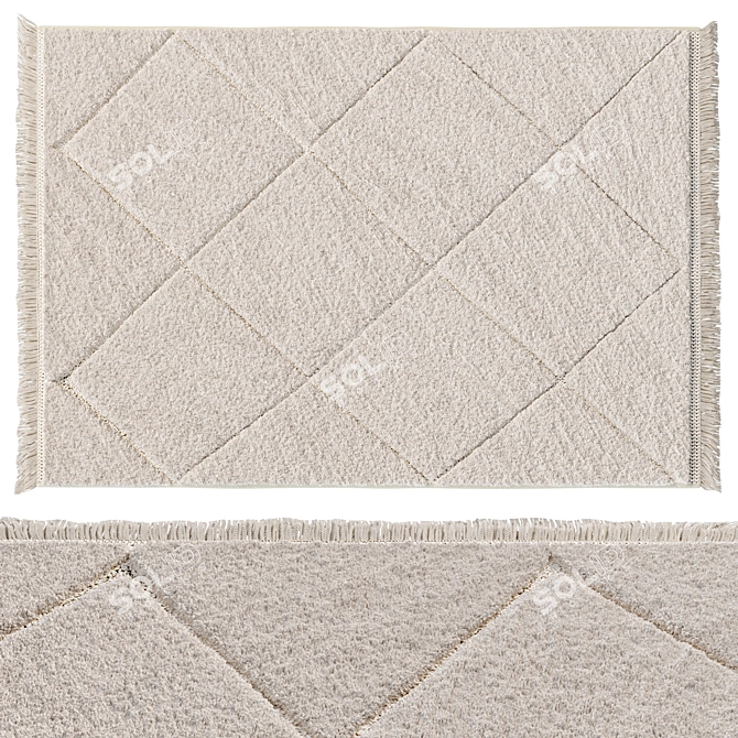 Tonia Berber-style Rug Collection 3D model image 1