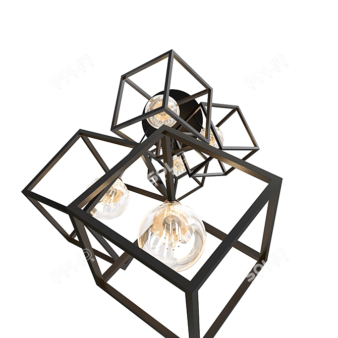 Modern Geometric Pendant Light Fixture 3D model image 2