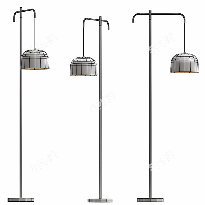 Elegant Dome Pendant Light 3D model image 3