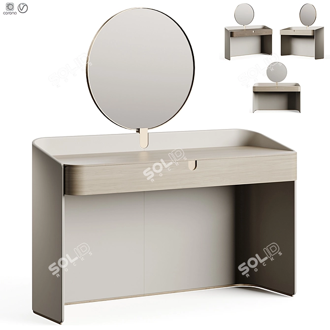 Elegant Suite Dressing Table 3D model image 8