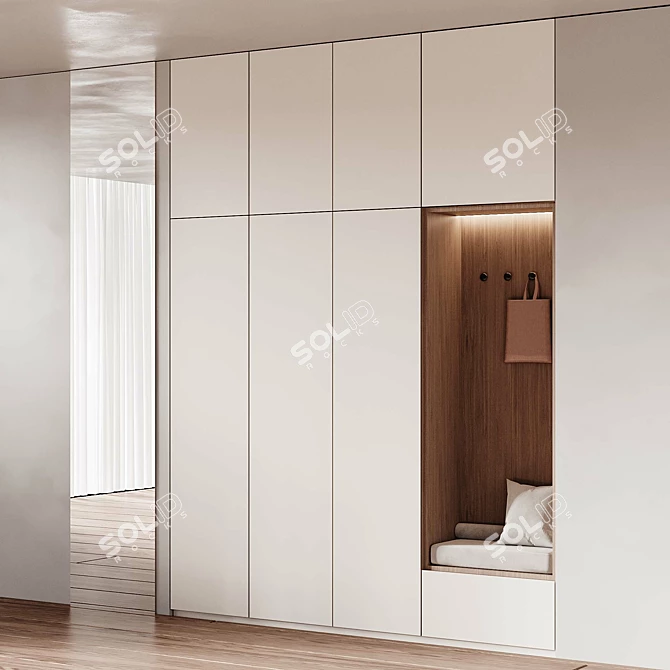 Modern Hallway Furniture Set 3D model image 1