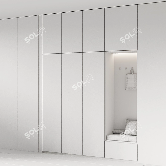 Modern Hallway Furniture Set 3D model image 4