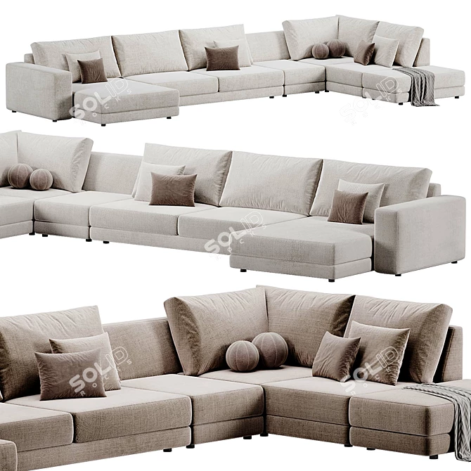 Monza 2015 Sofa by Dome Deco 3D model image 1