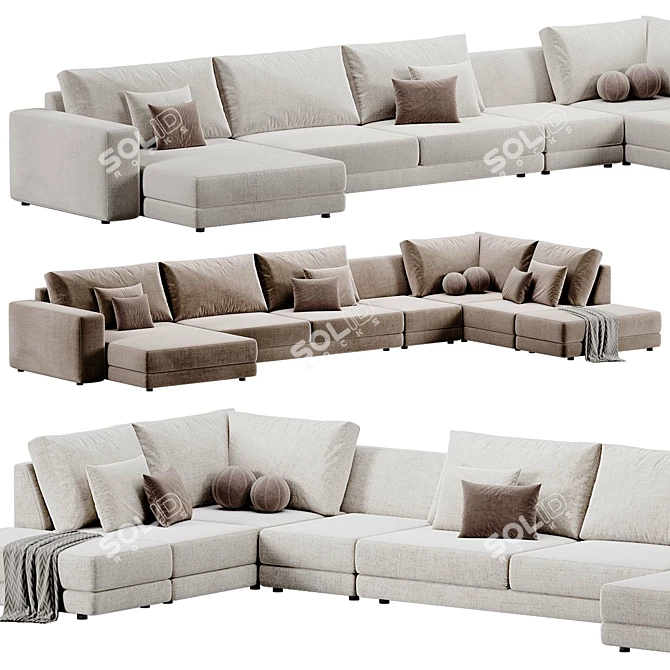 Monza 2015 Sofa by Dome Deco 3D model image 2