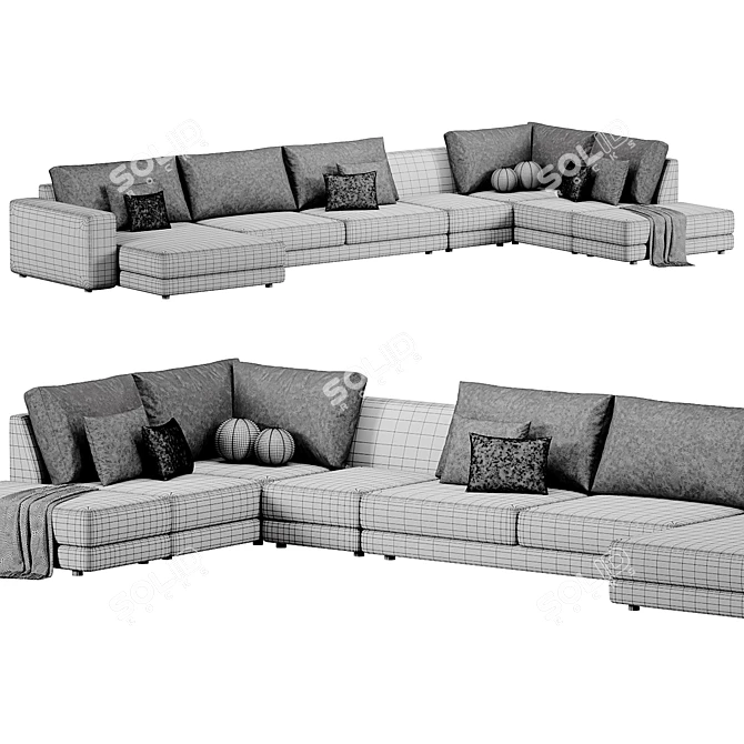 Monza 2015 Sofa by Dome Deco 3D model image 4