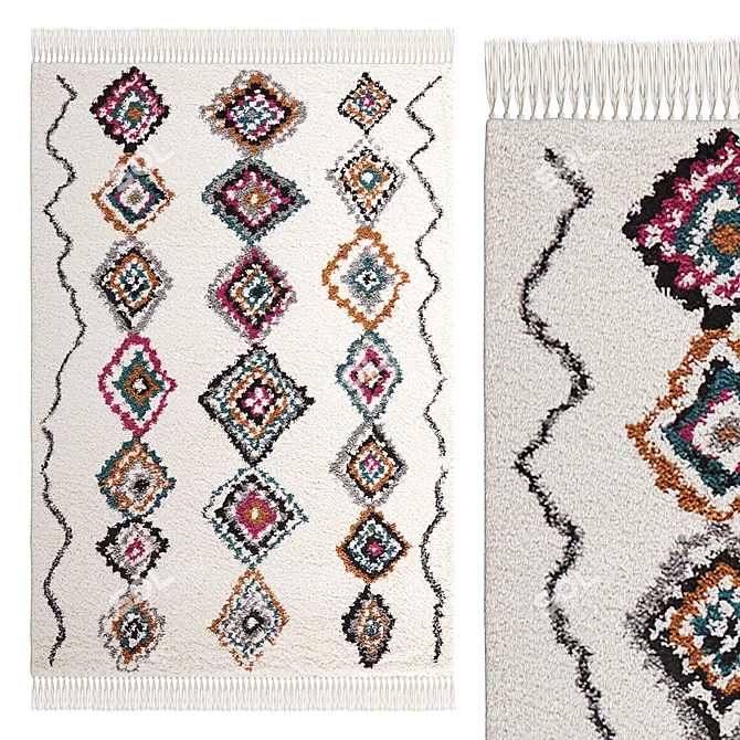 Nuria Berber-Style Rug, 3D Model 3D model image 1