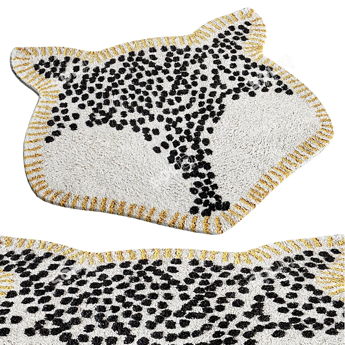 Eco-Friendly Lisica Animal Rug 3D model image 1