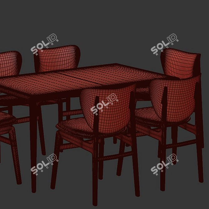 Elegant Elephant Dining Set 2016 3D model image 4