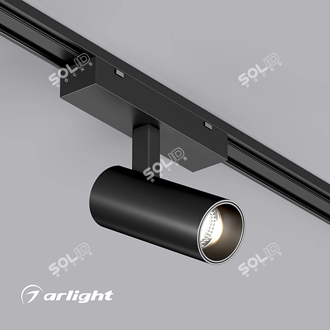 Magnetic Track Spotlight: Versatile Lighting 3D model image 1