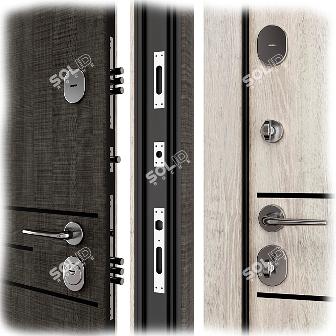 Bulat Metal Entry Door 3D model image 2