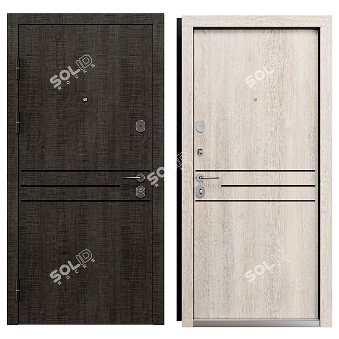 Bulat Metal Entry Door 3D model image 3