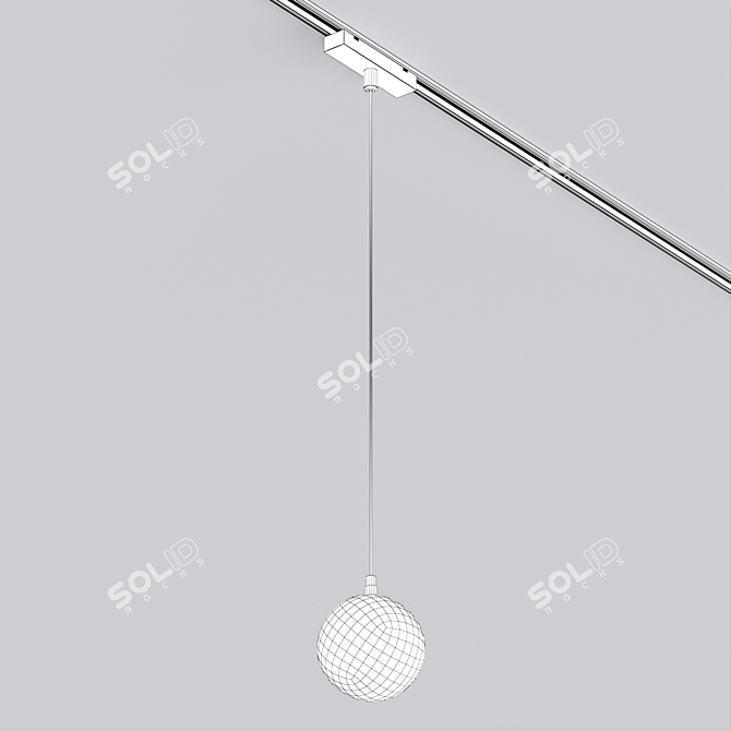 Magnetic Sphere Pendant Light 3D model image 3