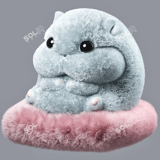 Soft Hamster Toy Version 2 3D model image 1