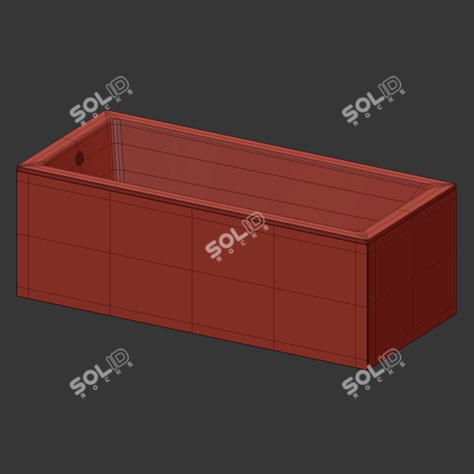 Ravak 10 Slim Rectangle Bathtub 3D model image 2