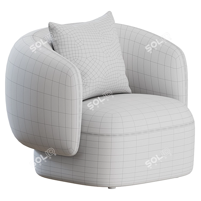 Marelli Noah Armchair: Stylish Comfort 3D model image 3