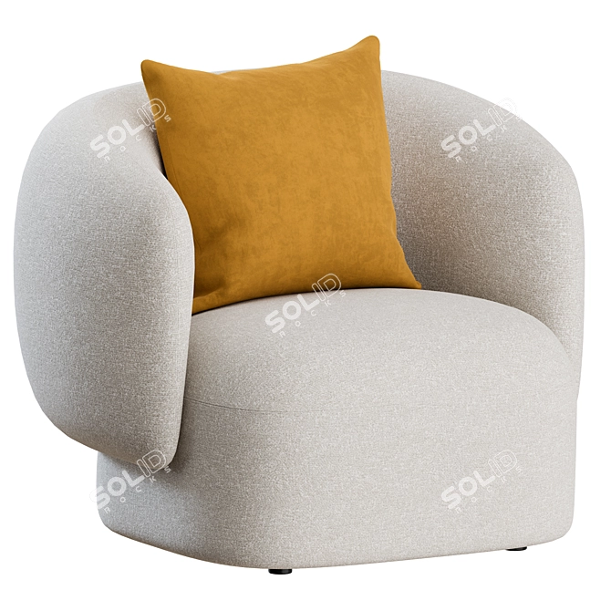 Marelli Noah Armchair: Stylish Comfort 3D model image 4