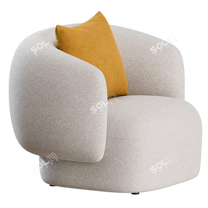 Marelli Noah Armchair: Stylish Comfort 3D model image 6