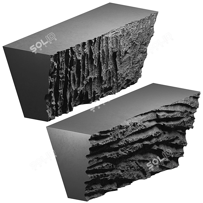 Custom Stone Table Setting 3D model image 2