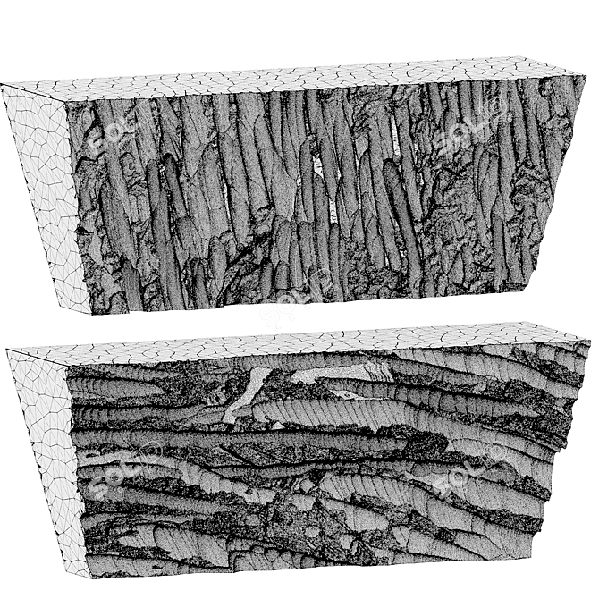 Custom Stone Table Setting 3D model image 3