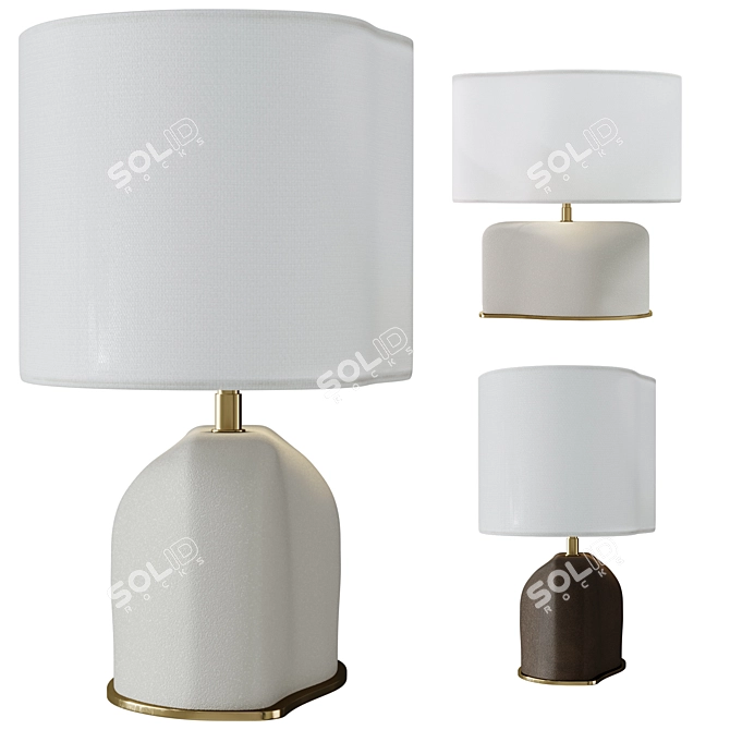 Sculpted Form Table Lamp 3D model image 1