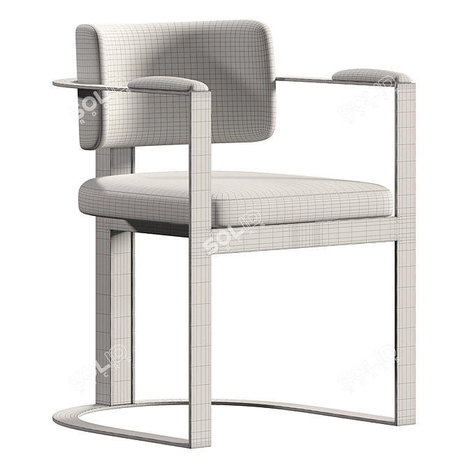 Luxury 3D Kiva Dining Chair 3D model image 2