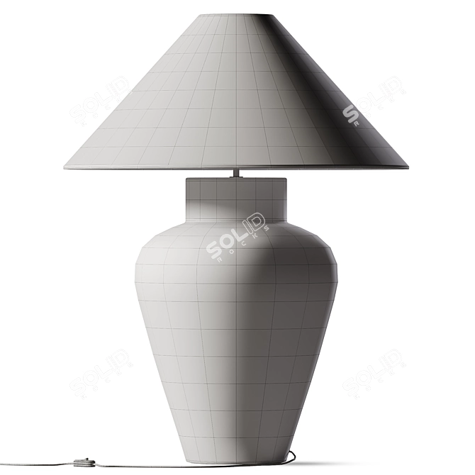 Elegant Camille Table Lamp 3D model image 2