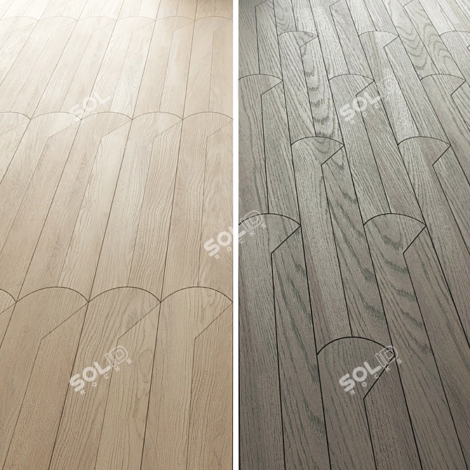 Modular Parquet Ritma in Oak Wood 3D model image 1