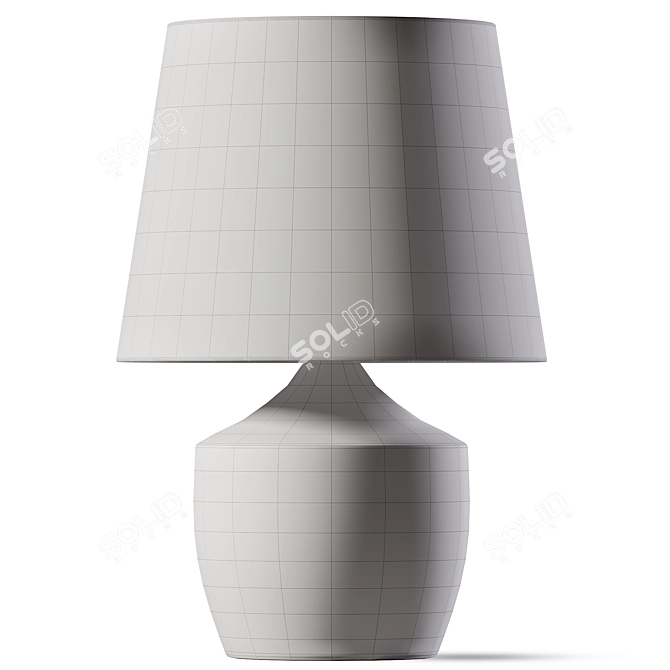 Modern Concrete Table Lamp Aesthetic 3D model image 2