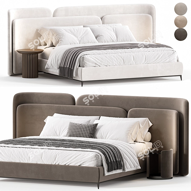 Lauren Double Bed 2015 Edition 3D model image 2
