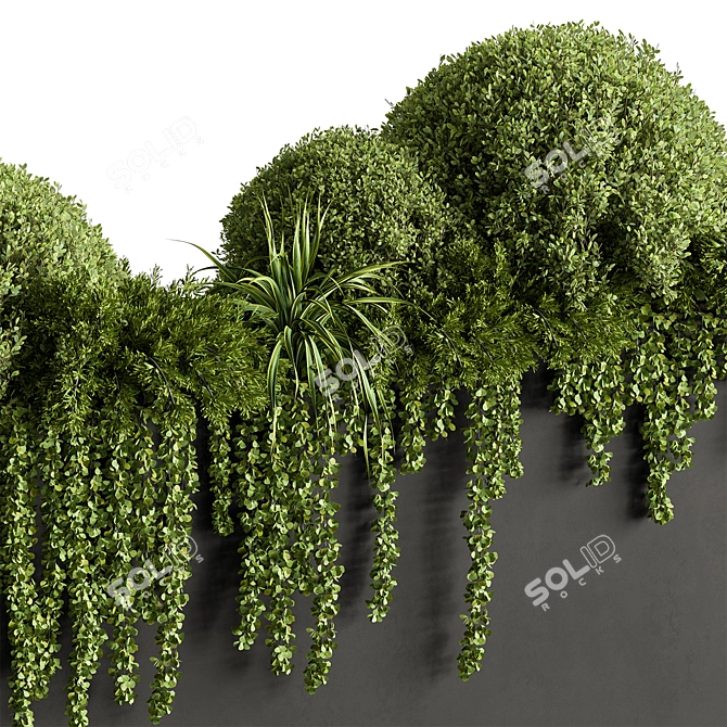 Outdoor Plant Box Greenery Set 3D model image 3