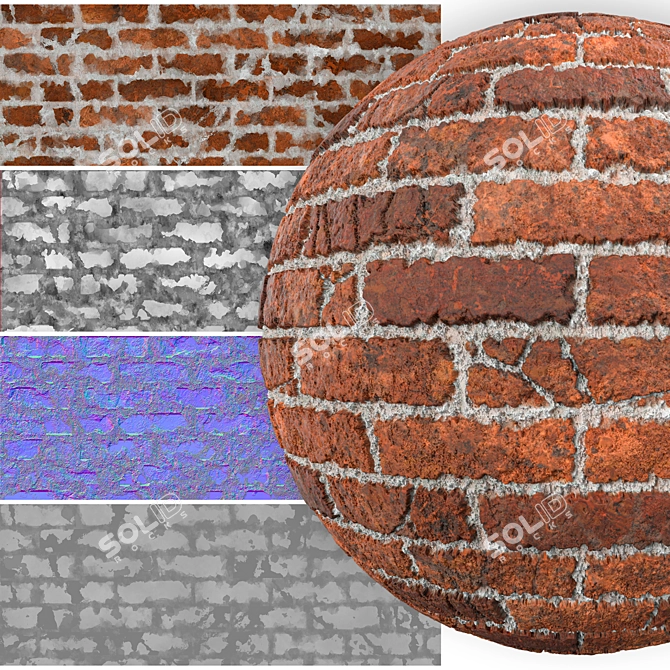 Versatile Brick Wall SBSAR Texture 3D model image 4