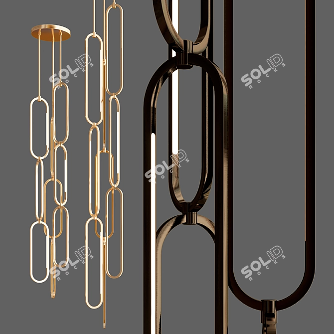 Modern Ovalo Pendant Lighting Collection 3D model image 2