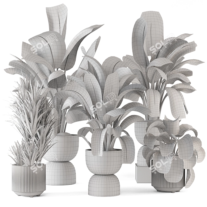 Modern Indoor Plants Set 2102 3D model image 7