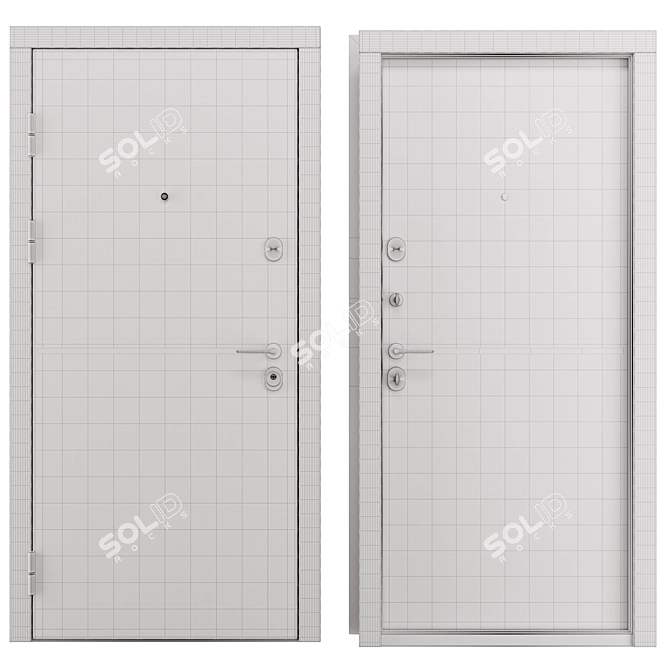 Steel Entry Door Status 513 3D model image 4