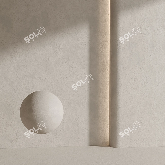 Corona Textured Beige Plaster Material 3D model image 3