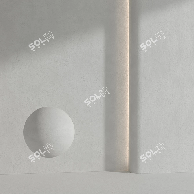 Corona Textured Beige Plaster Material 3D model image 4