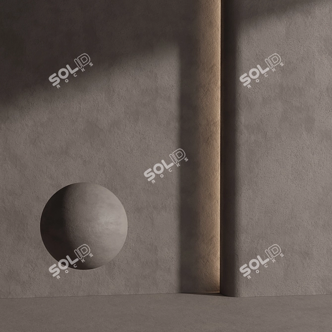 Corona Textured Beige Plaster Material 3D model image 6