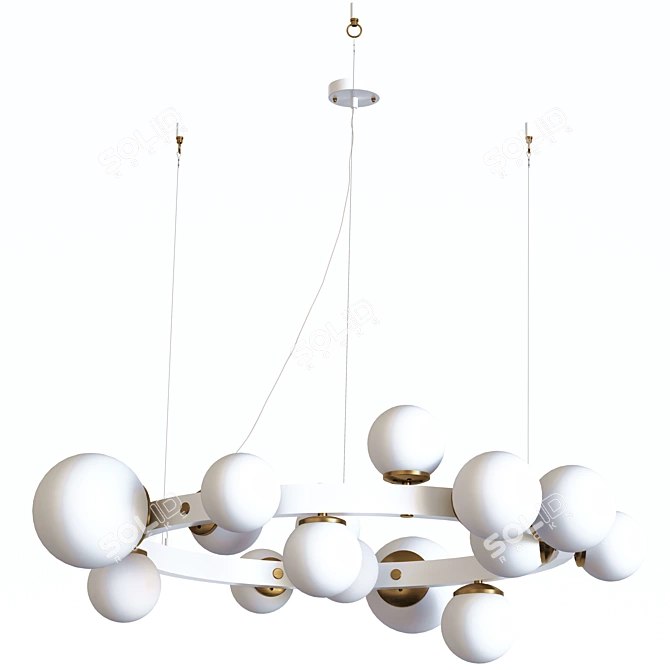 Modern Artistic Chandelier by Pikartlights 3D model image 3