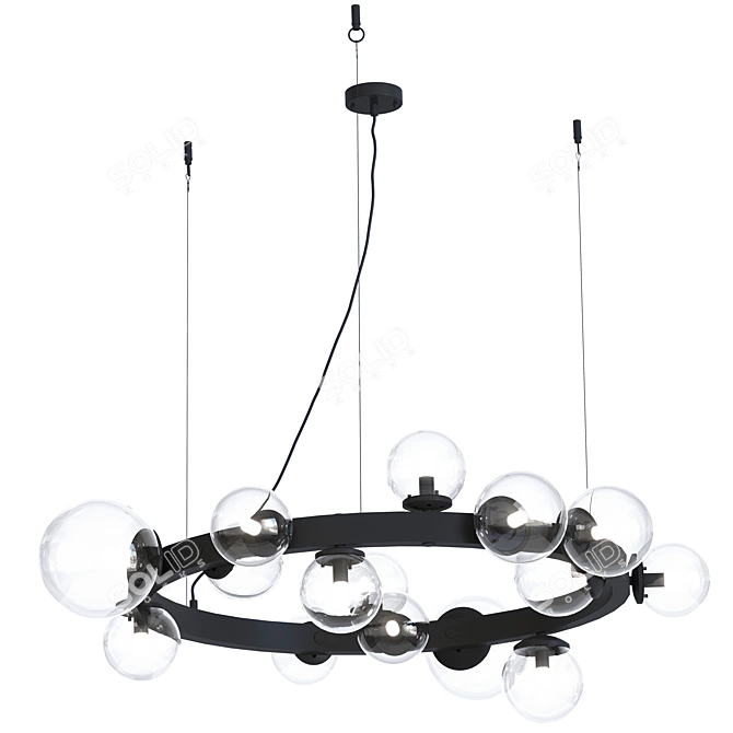 Modern Artistic Chandelier by Pikartlights 3D model image 7