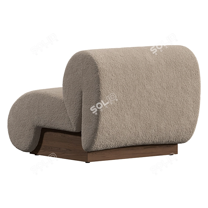 Boba Curved Lounge Chair 3D model image 3