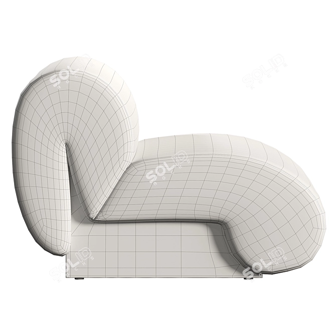 Boba Curved Lounge Chair 3D model image 6