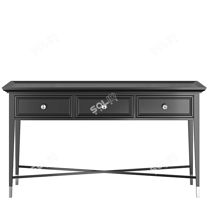 Stafford Console with 3 Drawers 3D model image 2