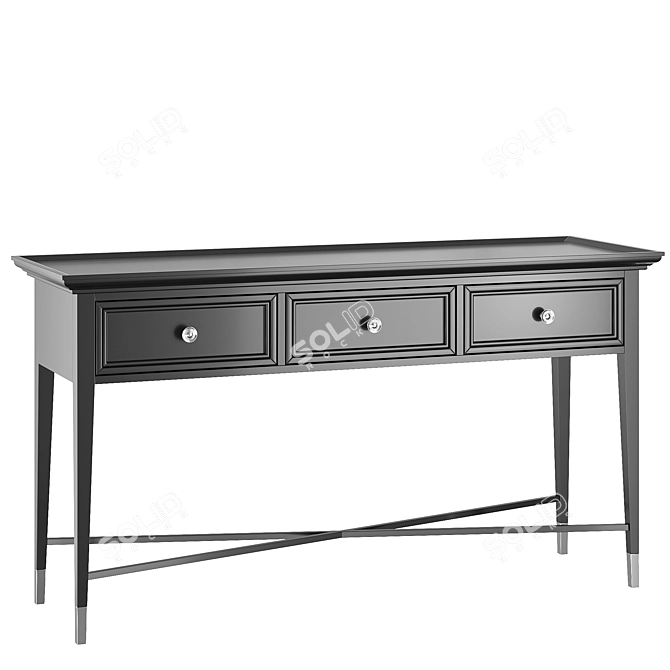 Stafford Console with 3 Drawers 3D model image 3