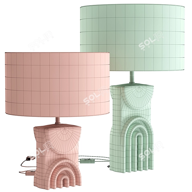 Topia Table Lamps, Laredoute 3D model image 5