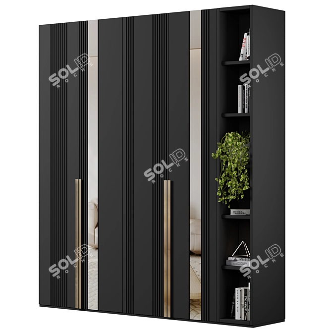 Versatile Modular Wardrobe 122 3D model image 2