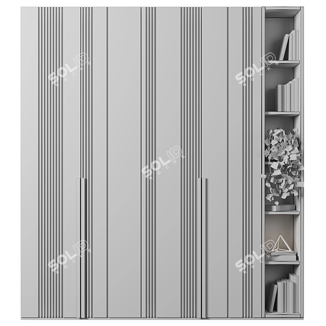 Versatile Modular Wardrobe 122 3D model image 4