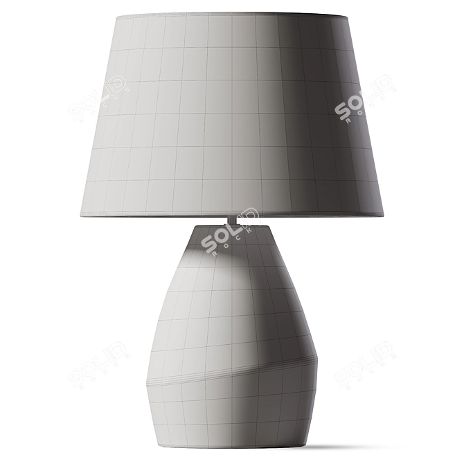 Modern White Magnesium Table Lamp 3D model image 2